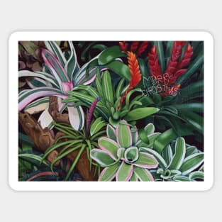 Bromeliad Xmas Card Sticker